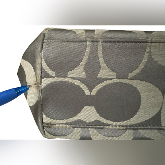 COACH LAURA SIGNATURE GREY TOTE/ SHOULDER BAG - Picture 7 of 10